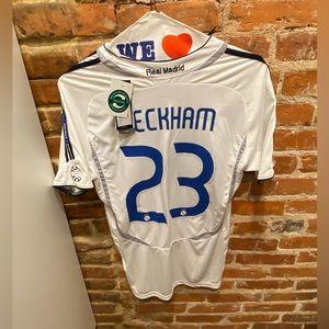 David Beckham Real Madrid Jersey Size Large.
